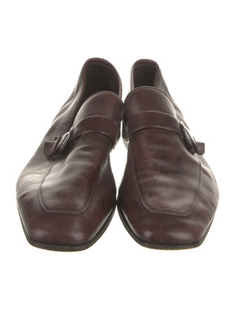Salvatore Ferragamo Leather Monk Straps