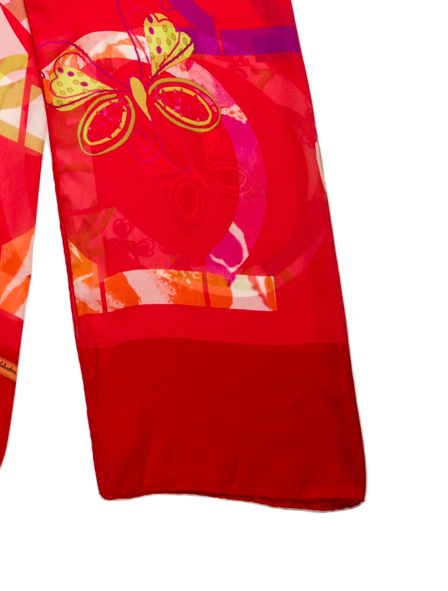 Salvatore Ferragamo Silk Floral Print Scarf