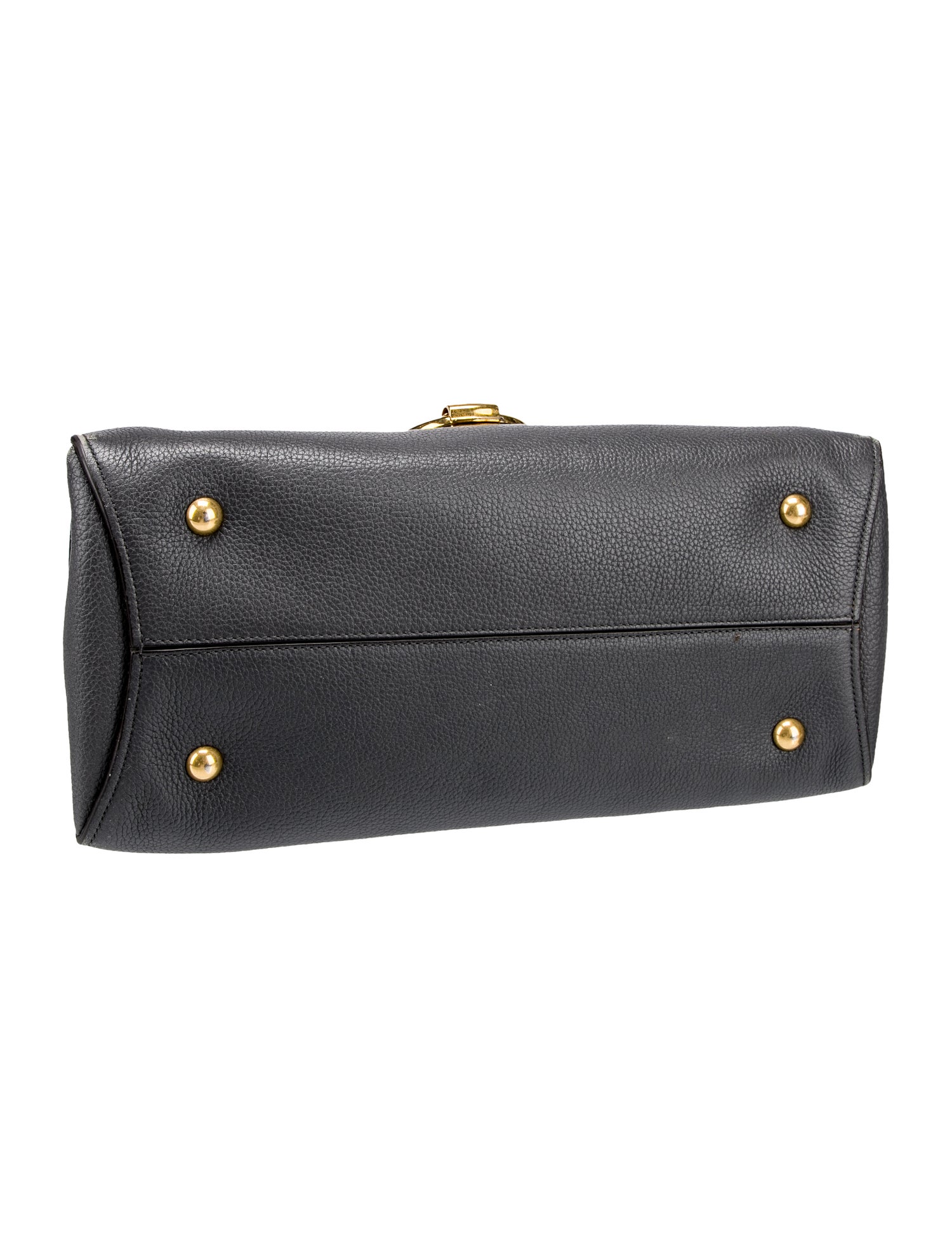 Salvatore Ferragamo Gancio Top Handle Bag - Grey Handle Bags