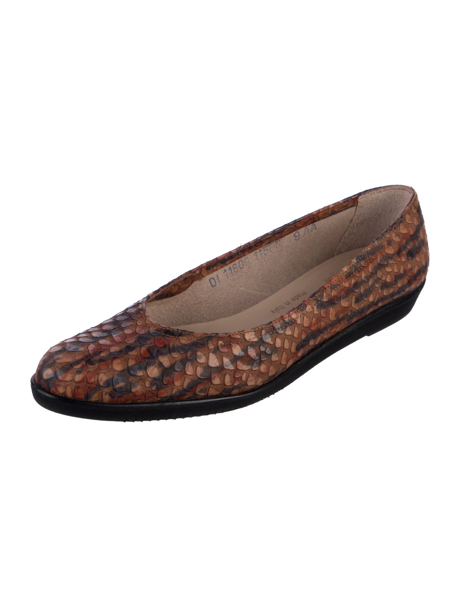 Salvatore Ferragamo Leather Animal Print Mules