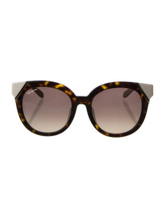 Salvatore Ferragamo Gancini Logo Oversize Sunglasses