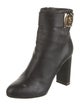 Salvatore Ferragamo Chain-Link Accent Leather Boots
