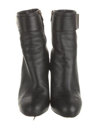 Salvatore Ferragamo Chain-Link Accent Leather Boots