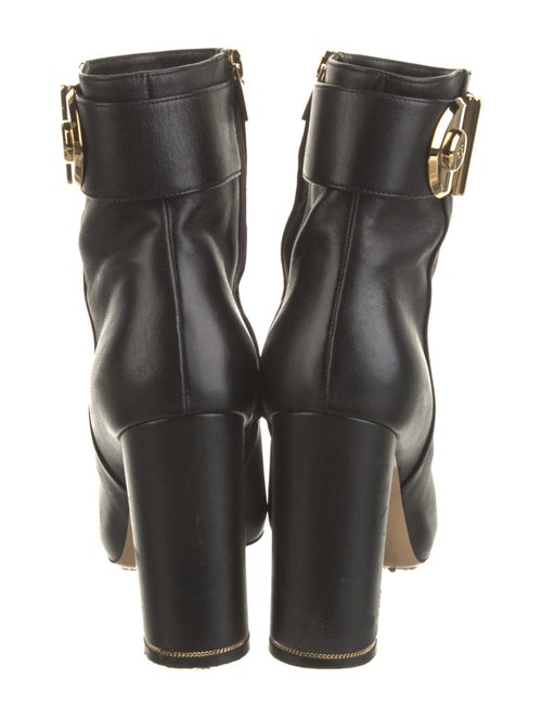 Salvatore Ferragamo Chain-Link Accent Leather Boots