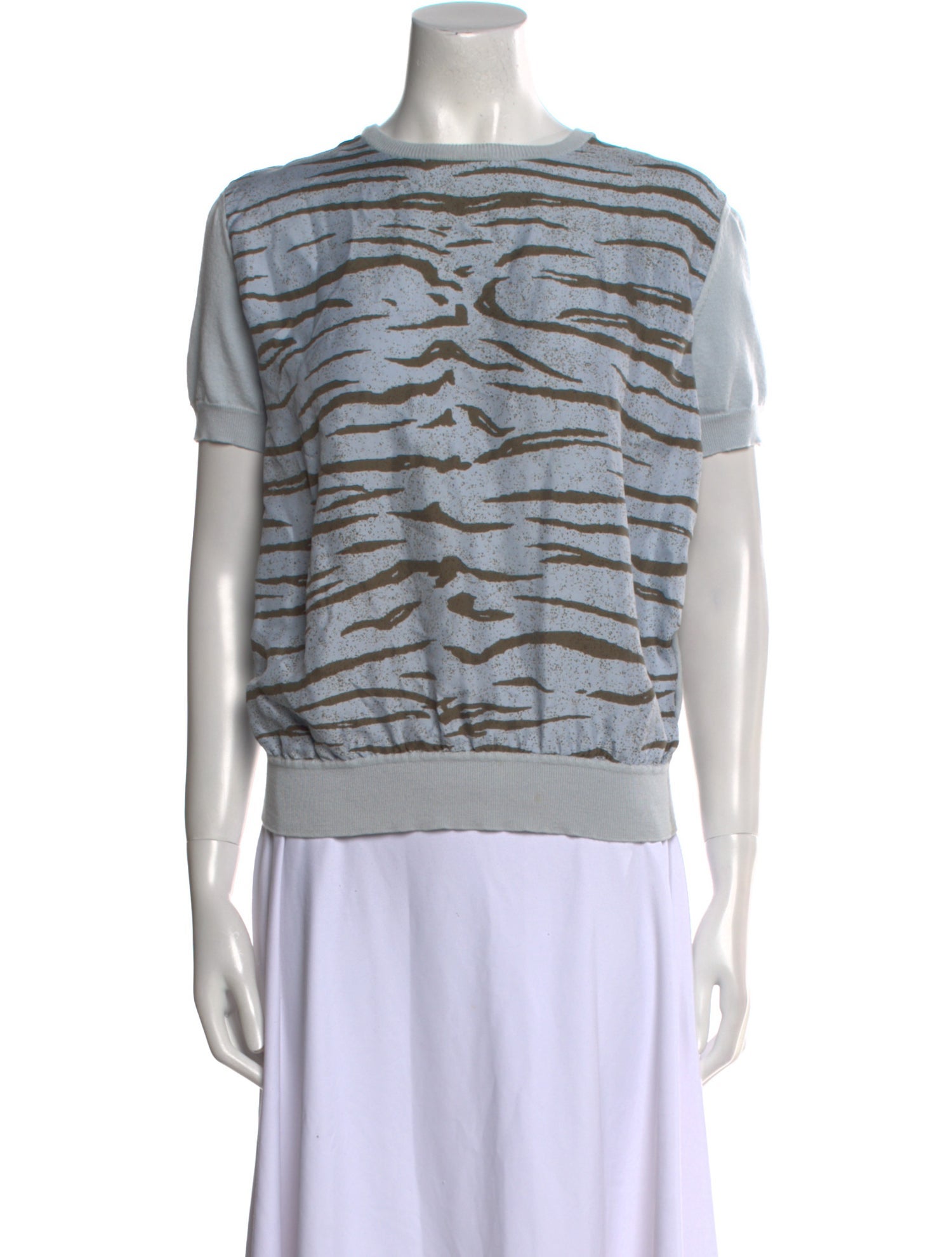 Salvatore Ferragamo Virgin Wool Striped Top