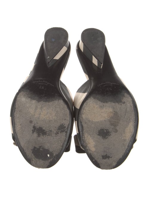 Salvatore Ferragamo Leather Striped Slides