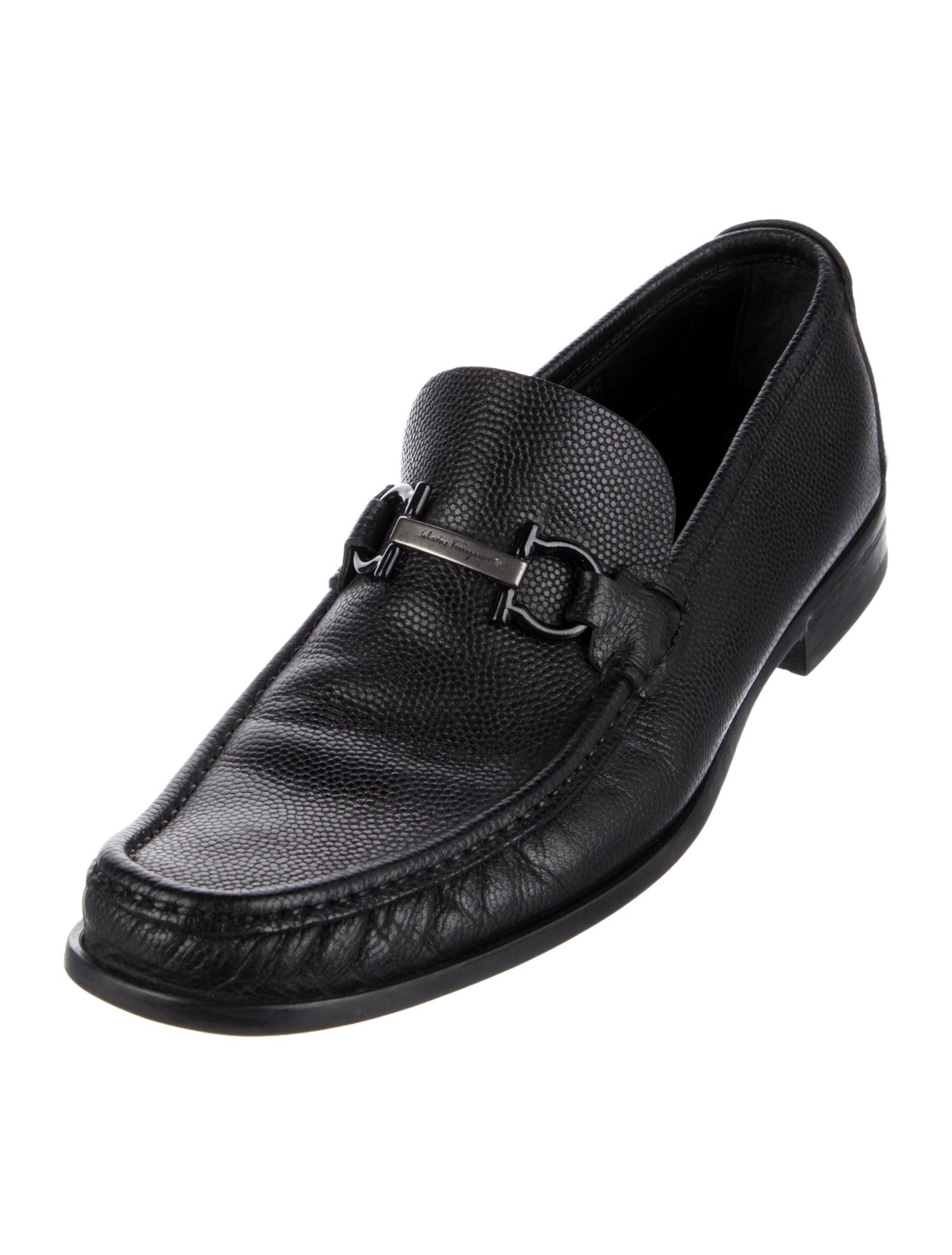 Salvatore Ferragamo Horsebit Accent Leather Dress Loafers
