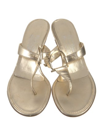 Salvatore Ferragamo Leather Slides