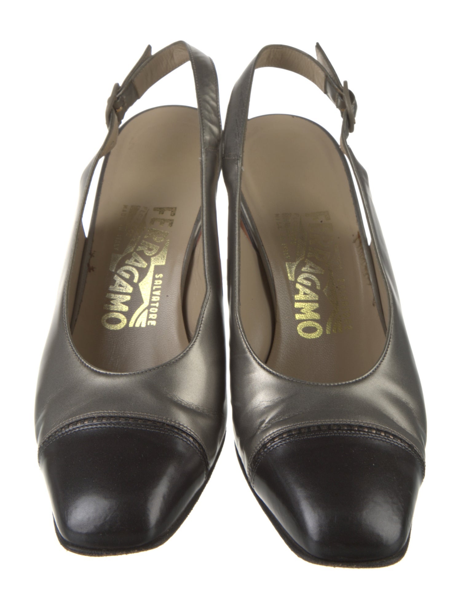 Salvatore Ferragamo Leather Slingback Pumps
