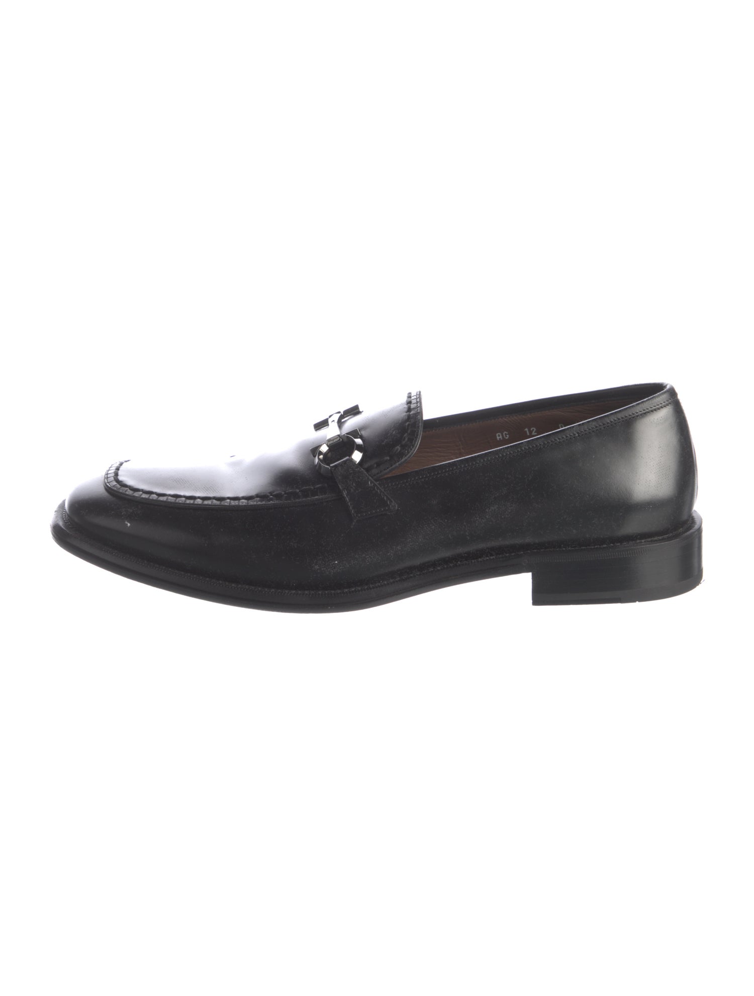 Salvatore Ferragamo Leather Dress Loafers - Black Loafers