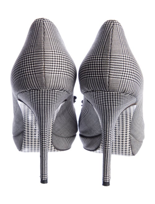 Salvatore Ferragamo Vara Bow Accent Houndstooth Print Slingback Sandals