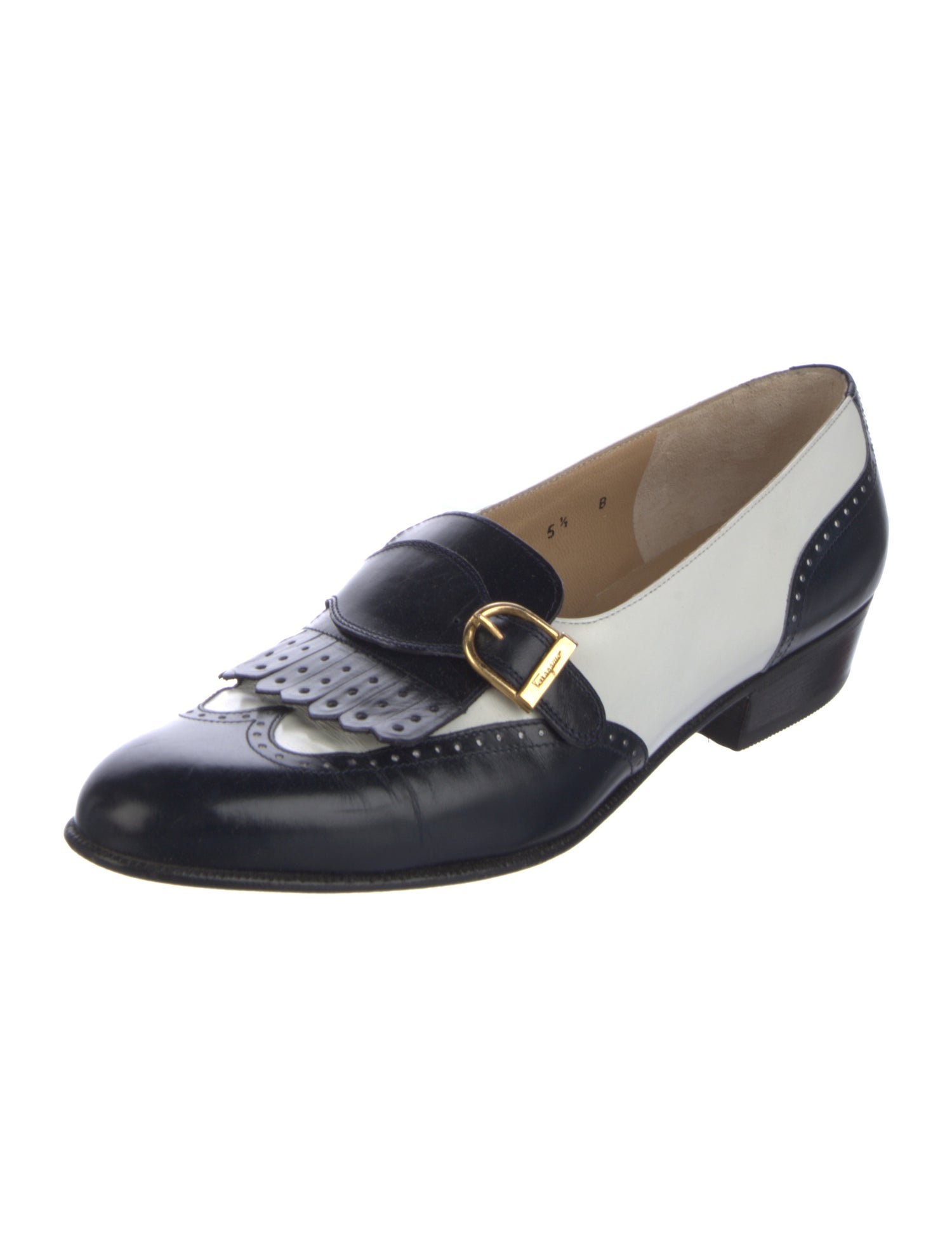 Salvatore Ferragamo Leather Bow Accents Loafers