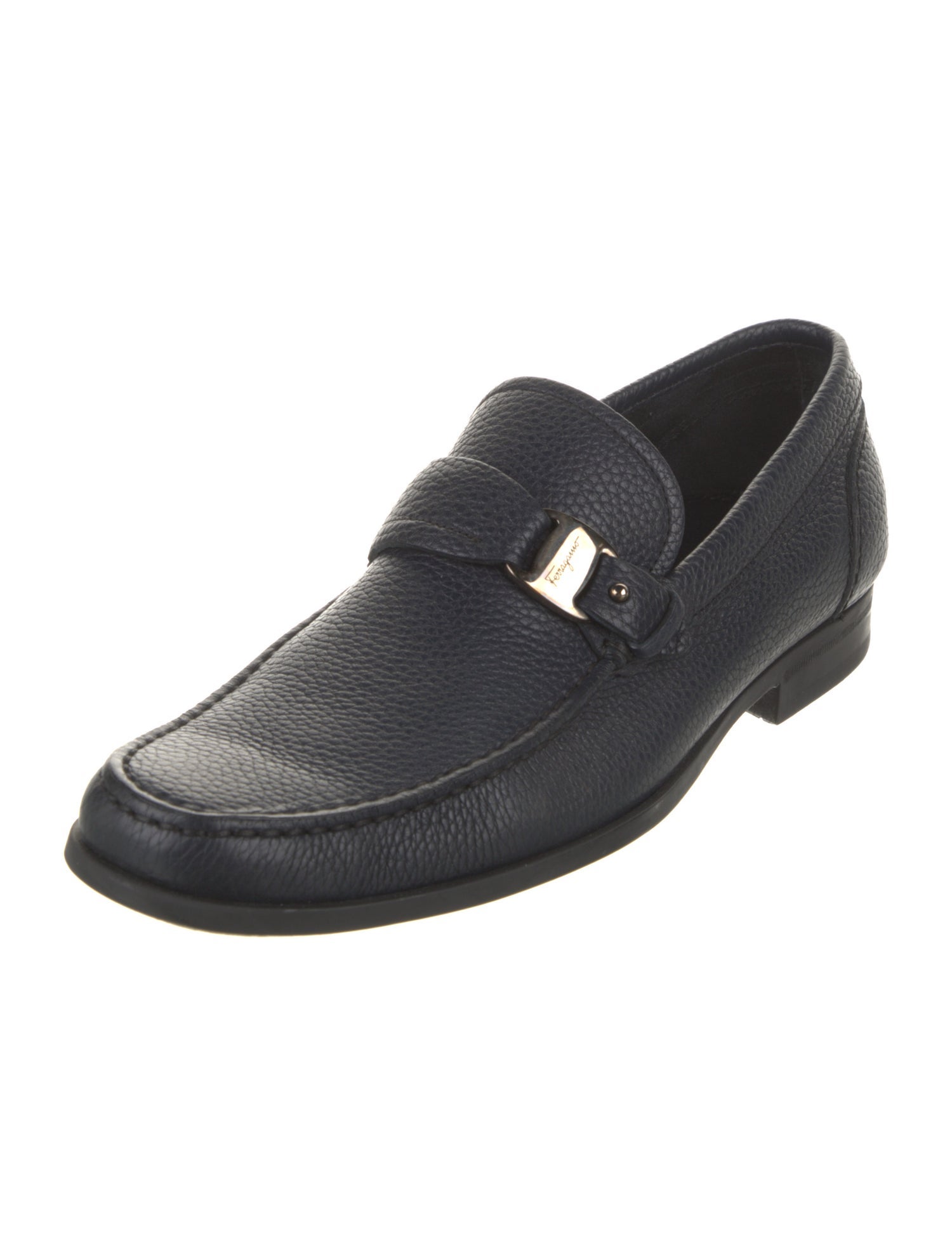 Salvatore Ferragamo Horsebit Accent Leather Loafers