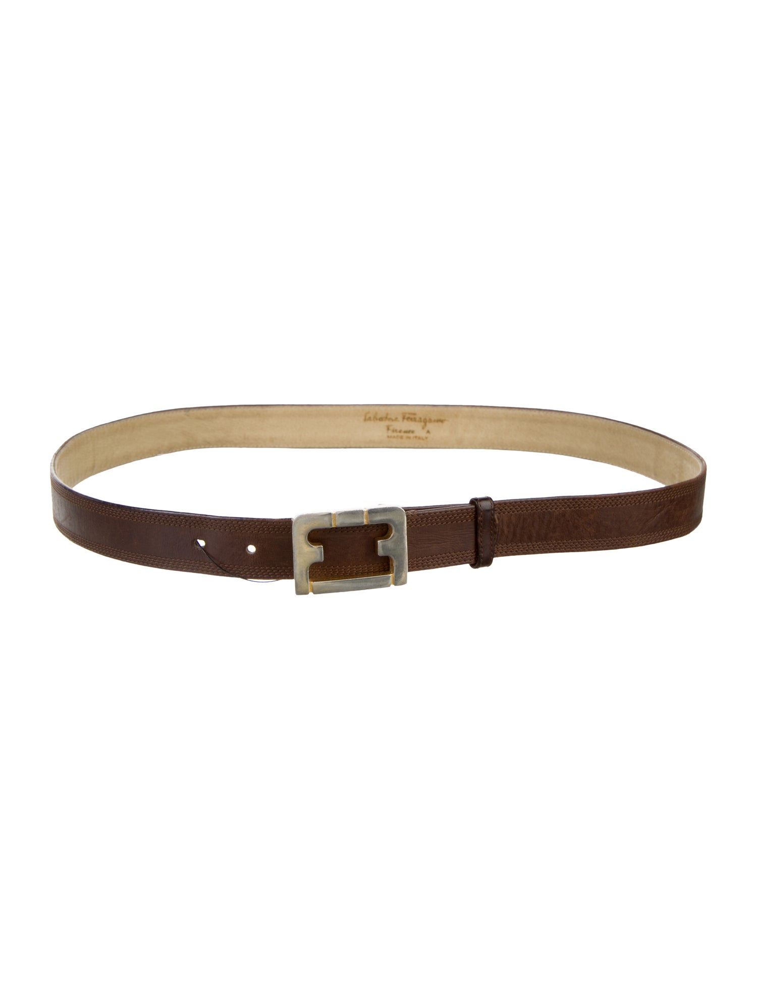 Salvatore Ferragamo Skinny Leather Belt Kit