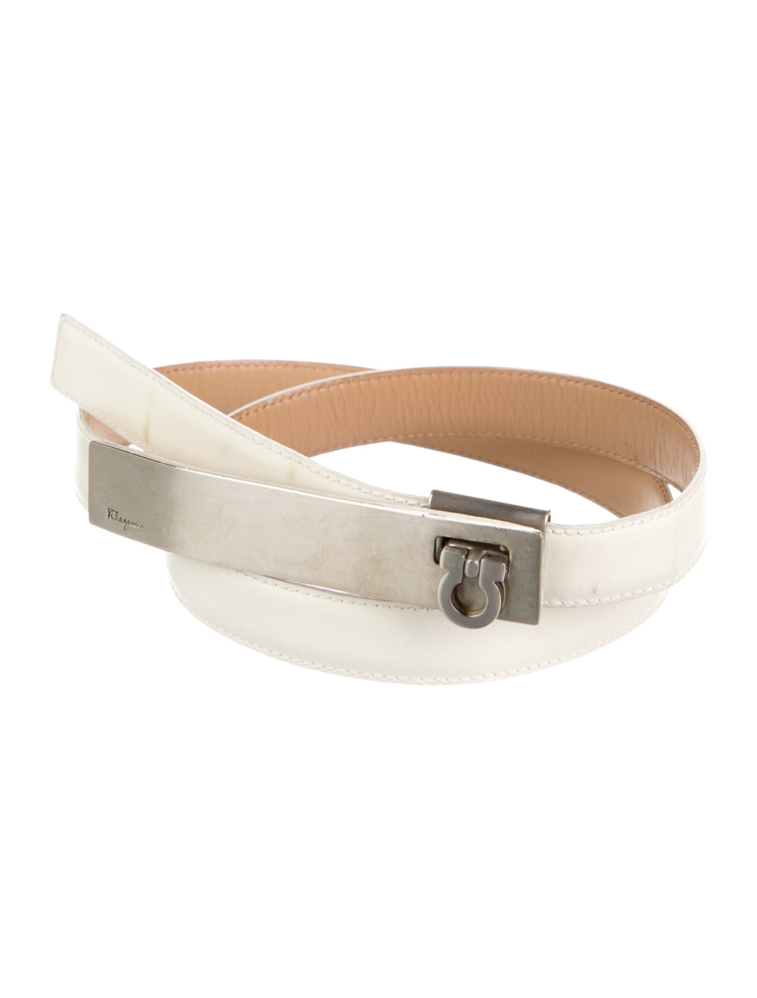 Salvatore Ferragamo Skinny Leather Waist Belt