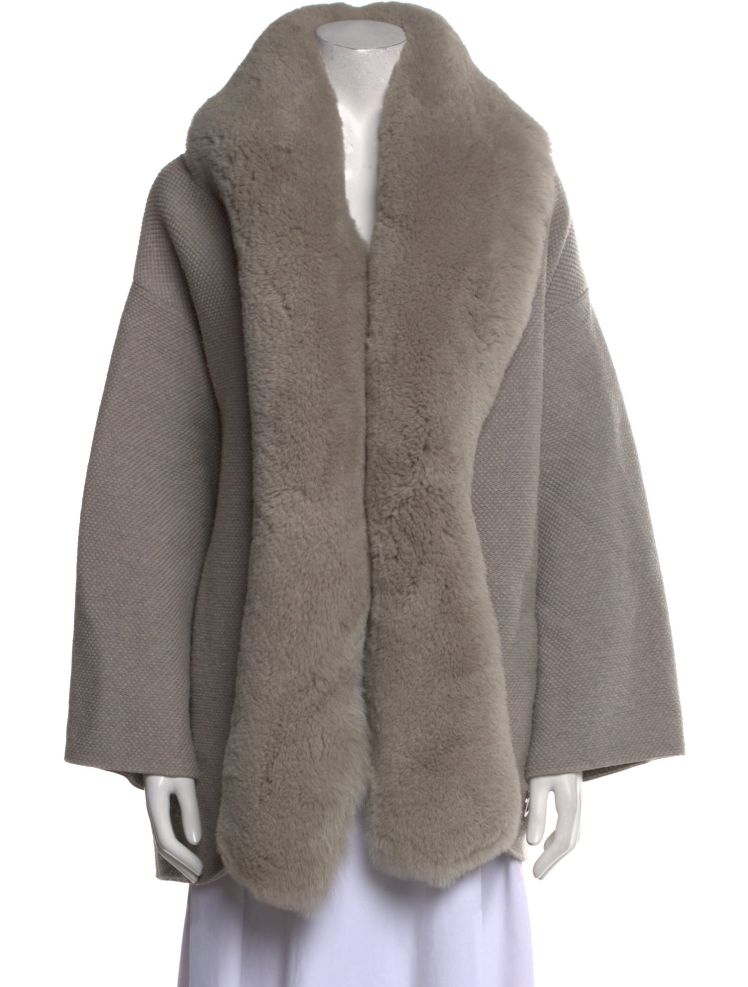 Salvatore Ferragamo Virgin Wool Open Front Sweater