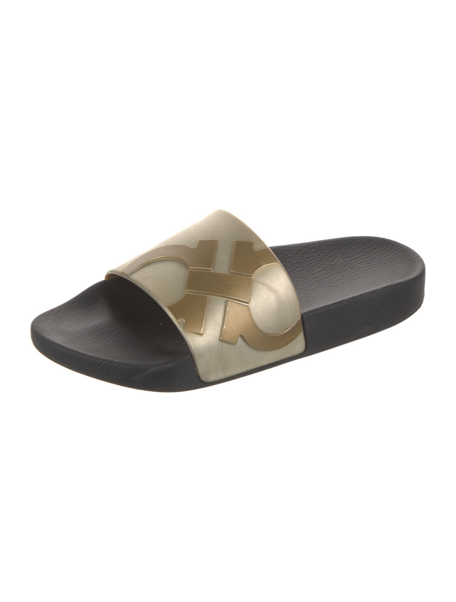 Salvatore Ferragamo Rubber Graphic Print Slides