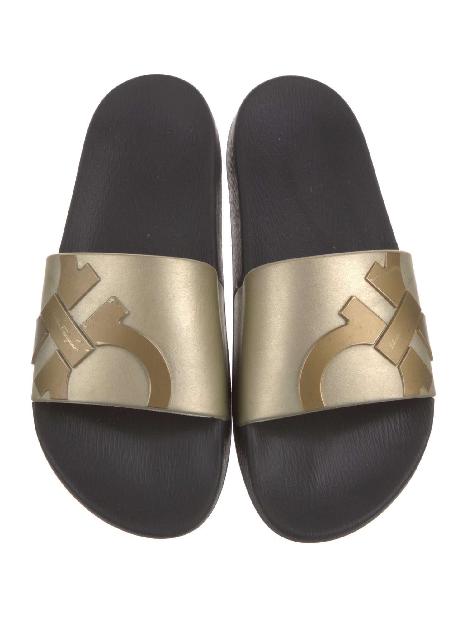 Salvatore Ferragamo Rubber Graphic Print Slides