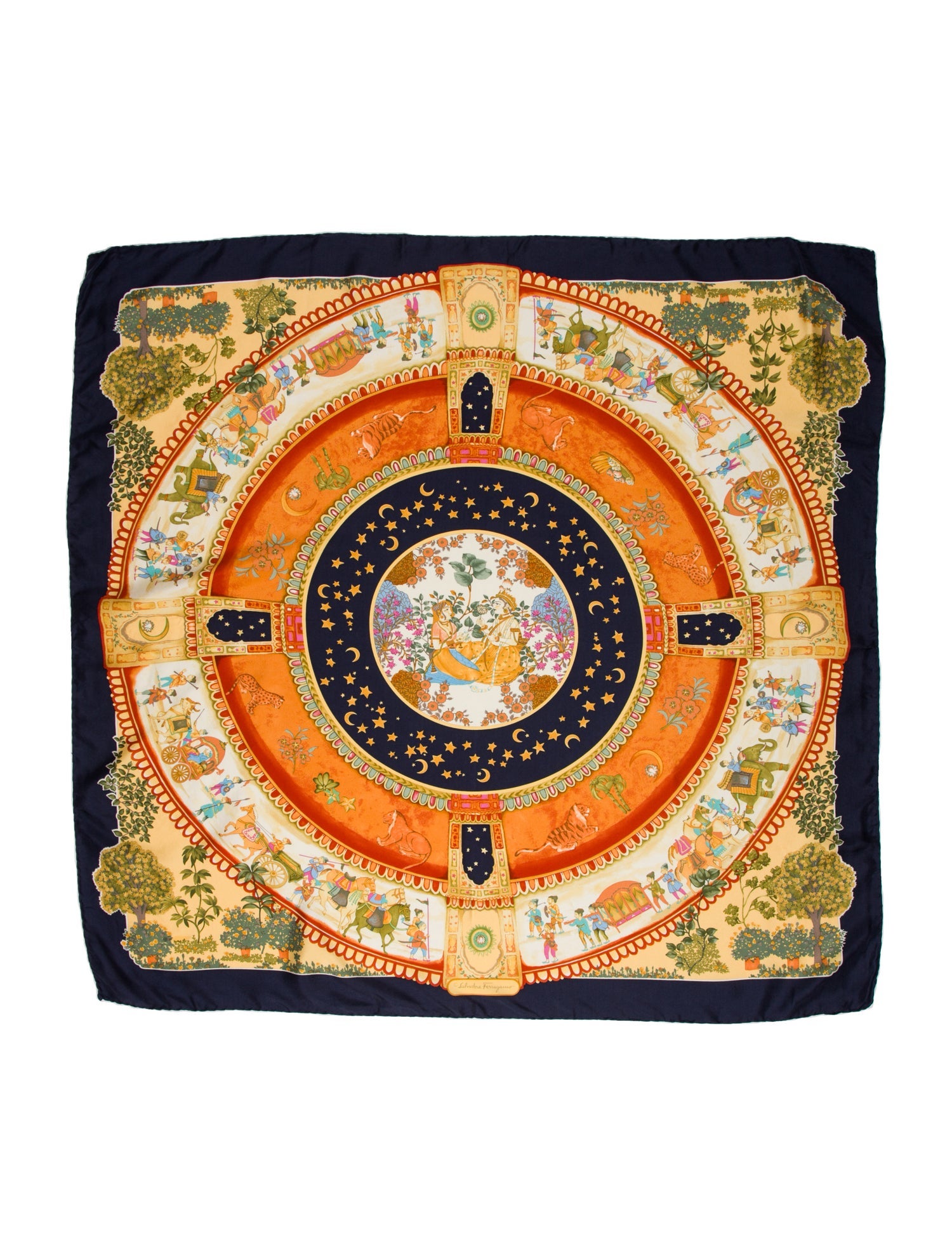 Salvatore Ferragamo Silk Printed Scarf