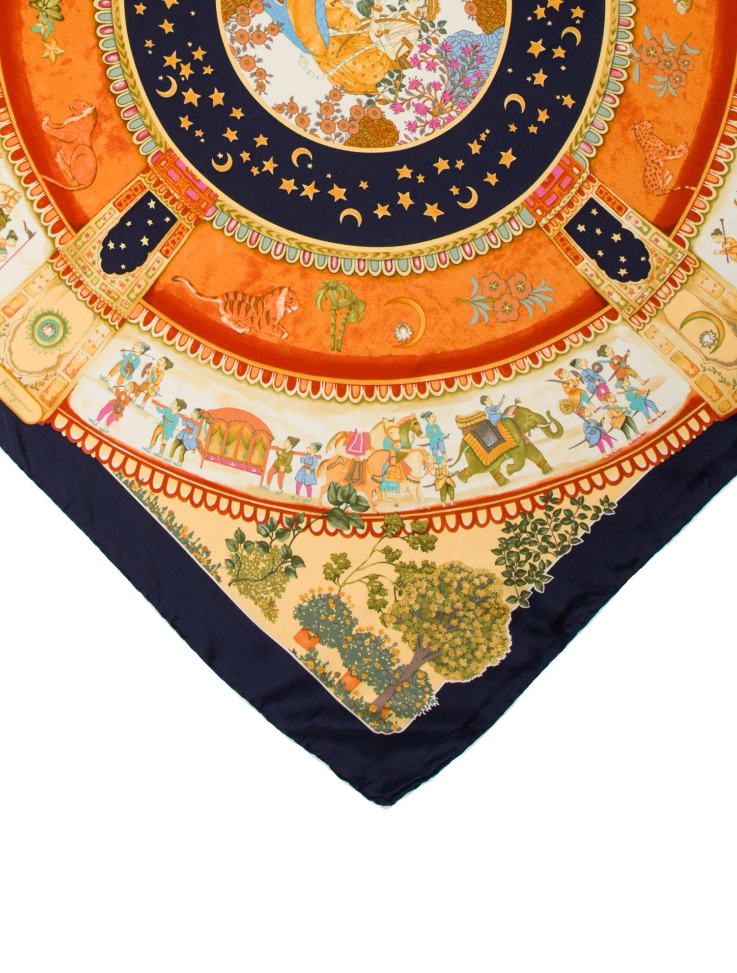 Salvatore Ferragamo Silk Printed Scarf