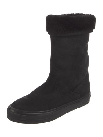 Salvatore Ferragamo Suede Snow Boots