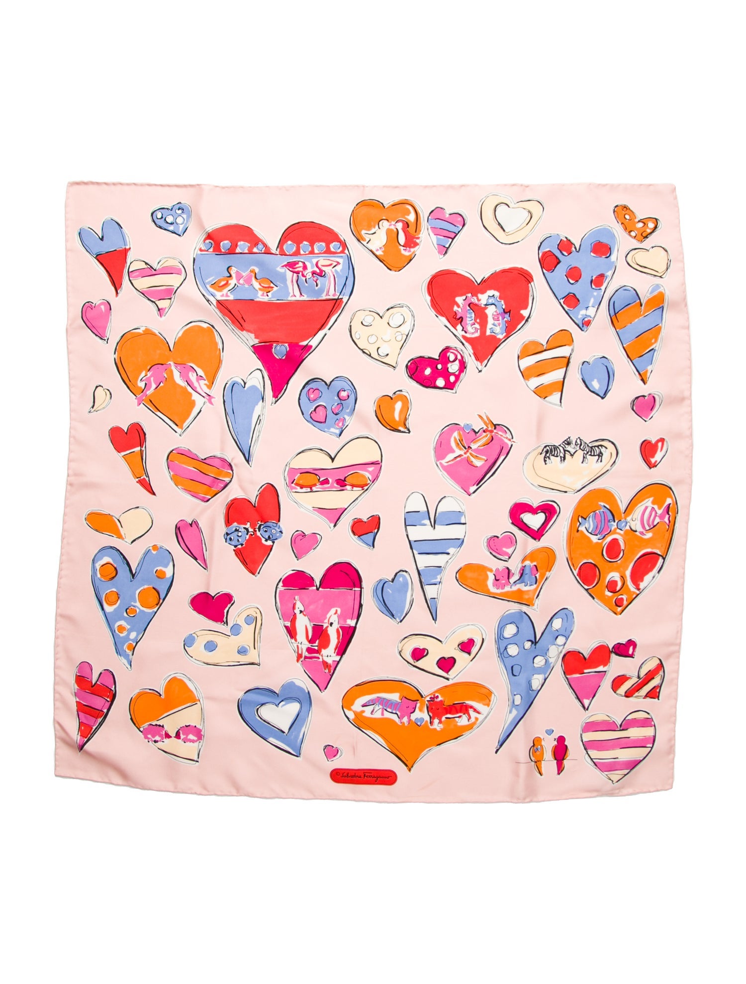 Salvatore Ferragamo Silk Iridescent Silk Scarf