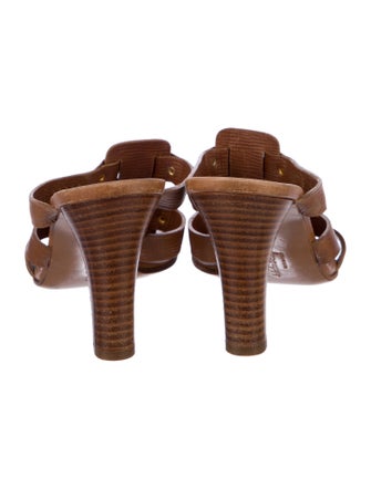 Salvatore Ferragamo Leather Slides