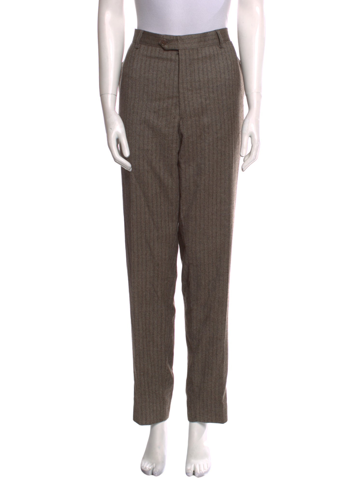 Salvatore Ferragamo Wool Straight Leg Pants