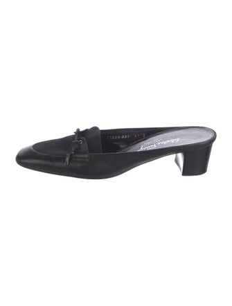 Salvatore Ferragamo Horsebit Accent Leather Mules