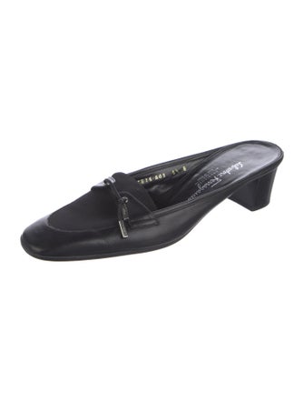 Salvatore Ferragamo Horsebit Accent Leather Mules