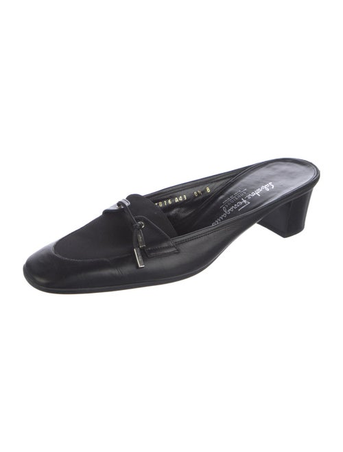 Salvatore Ferragamo Horsebit Accent Leather Mules