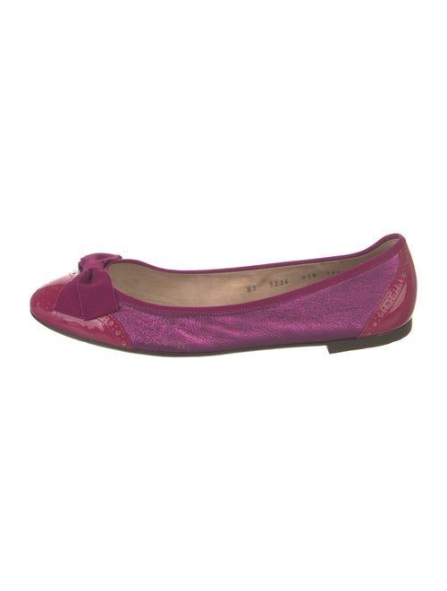 Salvatore Ferragamo Vara Bow Accent Patent Leather Ballet Flats
