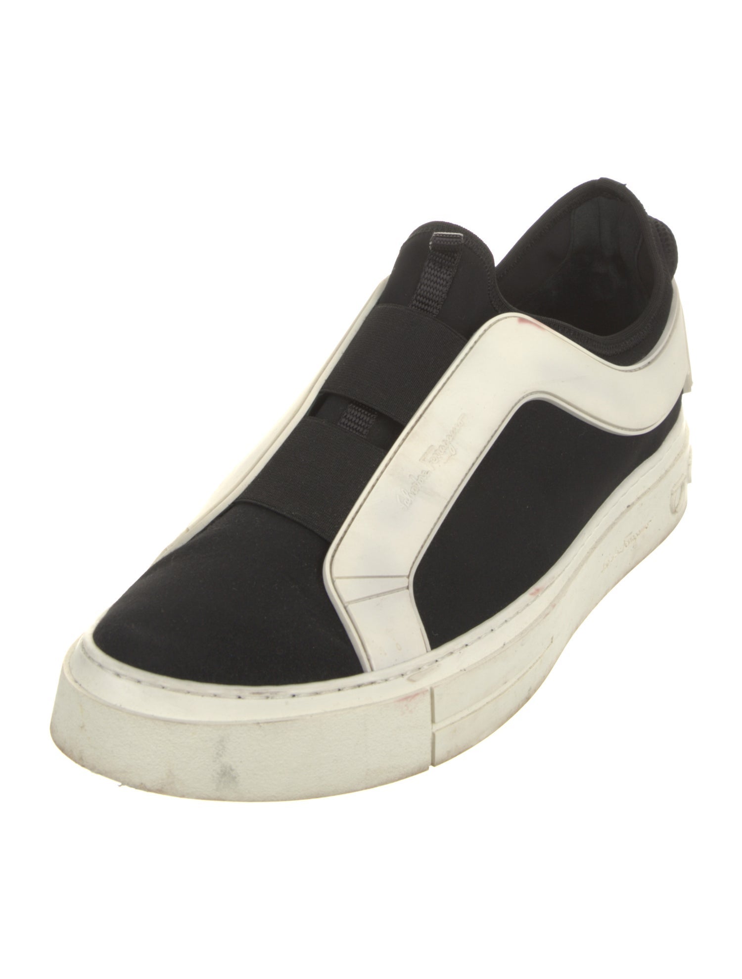Salvatore Ferragamo Colorblock Pattern Grosgrain Trim Sneakers