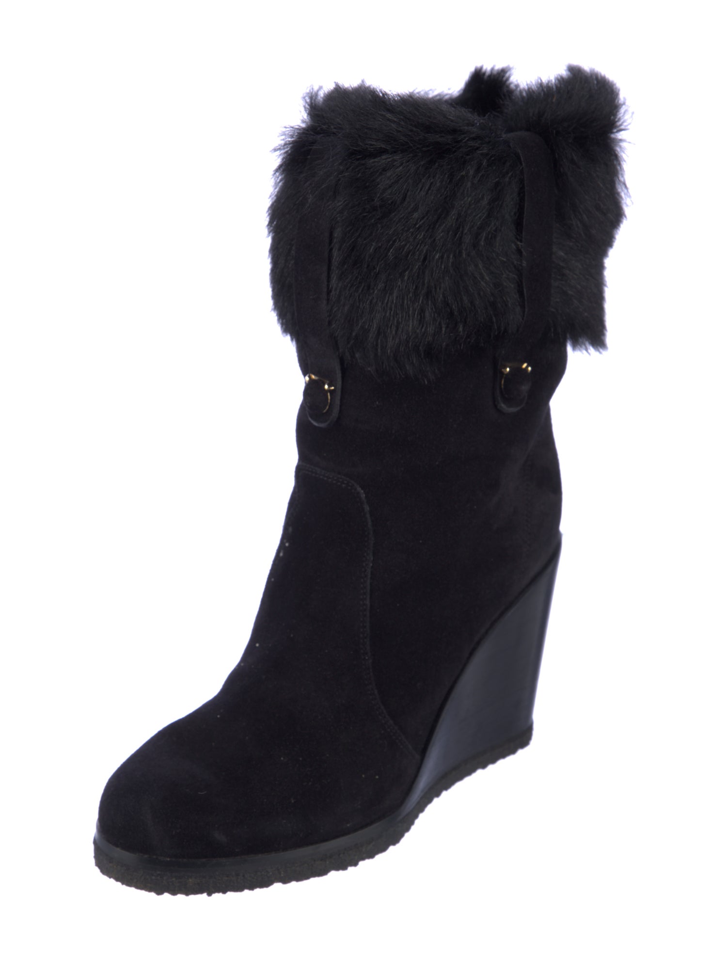 Salvatore Ferragamo Suede Lace-Up Boots