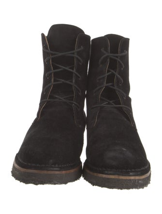 Salvatore Ferragamo Suede Combat Boots