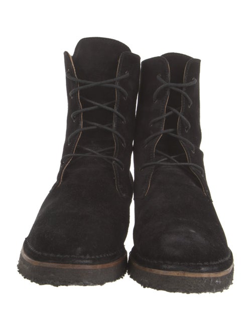 Salvatore Ferragamo Suede Combat Boots