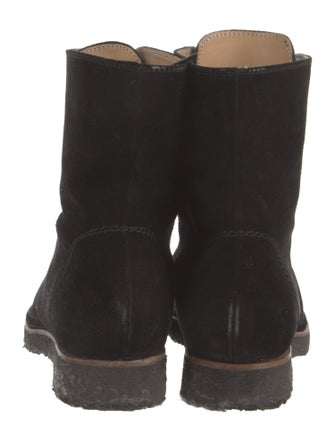 Salvatore Ferragamo Suede Combat Boots