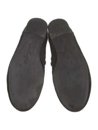 Salvatore Ferragamo Suede Grosgrain Trim Boots