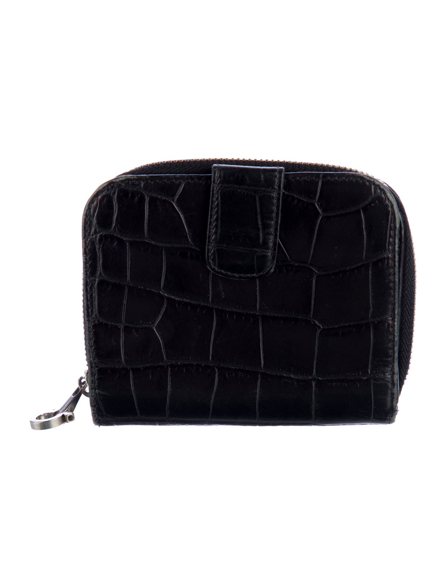 Salvatore Ferragamo Gancini Logo Embossed Leather Compact Wallet