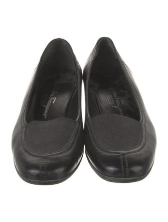 Salvatore Ferragamo Leather Cutout Accent Pumps