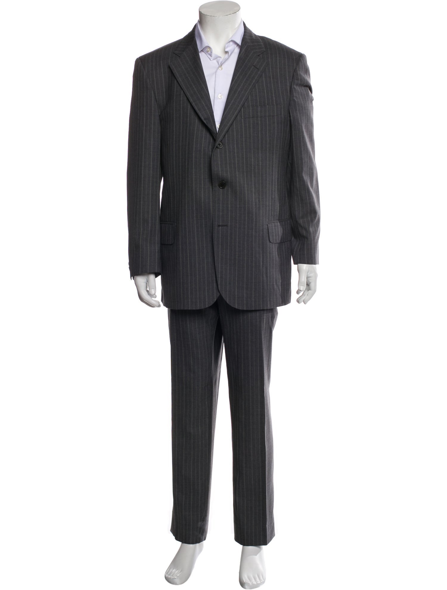 Salvatore Ferragamo Wool Striped Two-Piece Suit