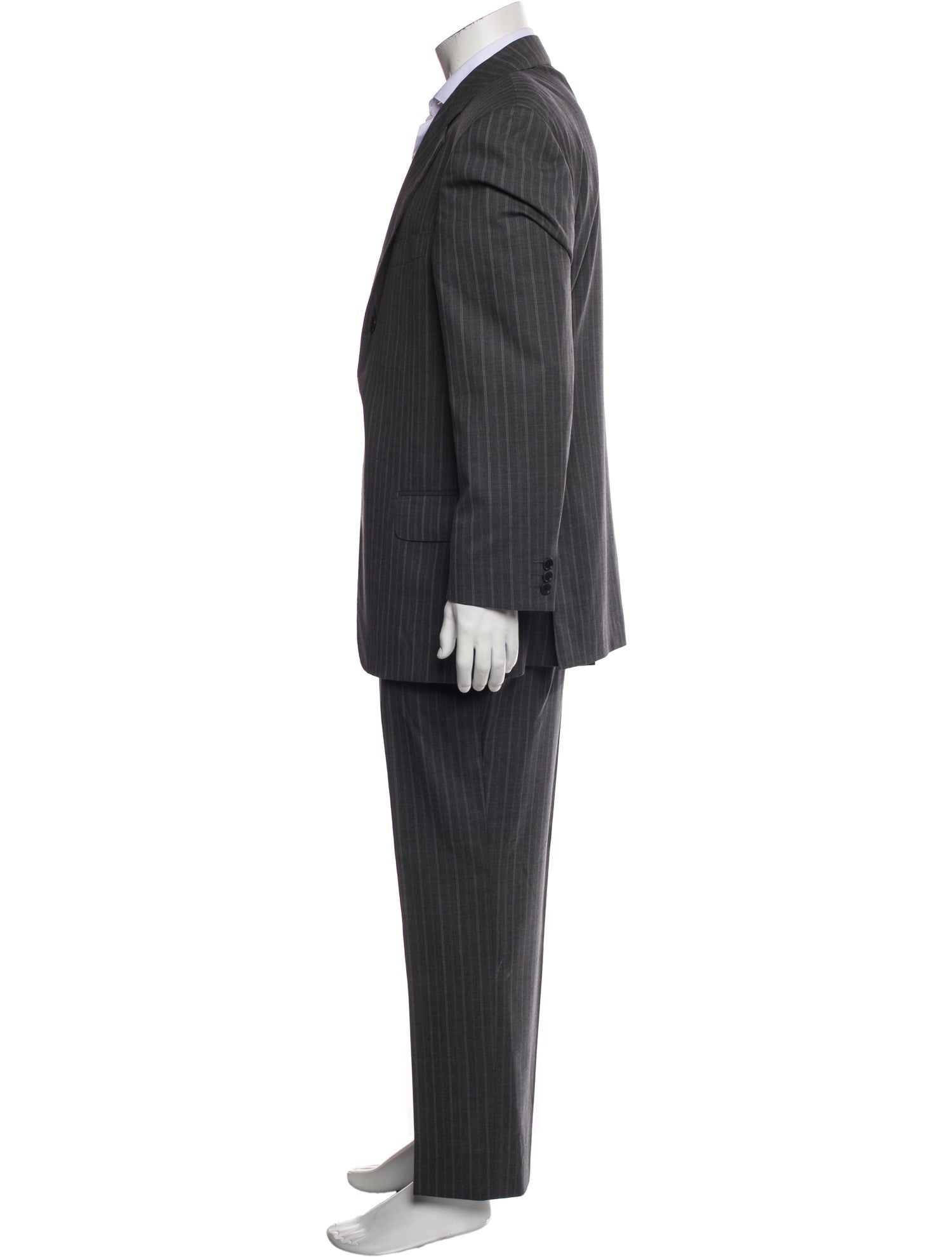 Salvatore Ferragamo Wool Striped Two-Piece Suit