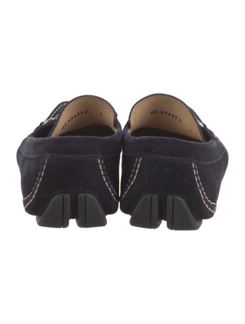 Salvatore Ferragamo Gancini Logo Suede Moccasins