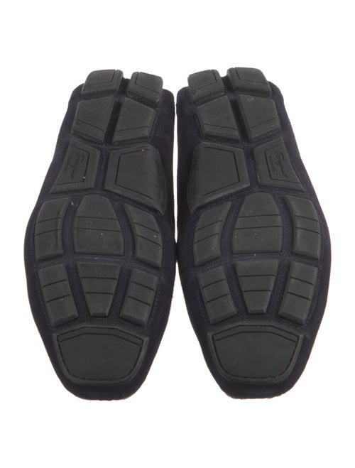 Salvatore Ferragamo Gancini Logo Suede Moccasins