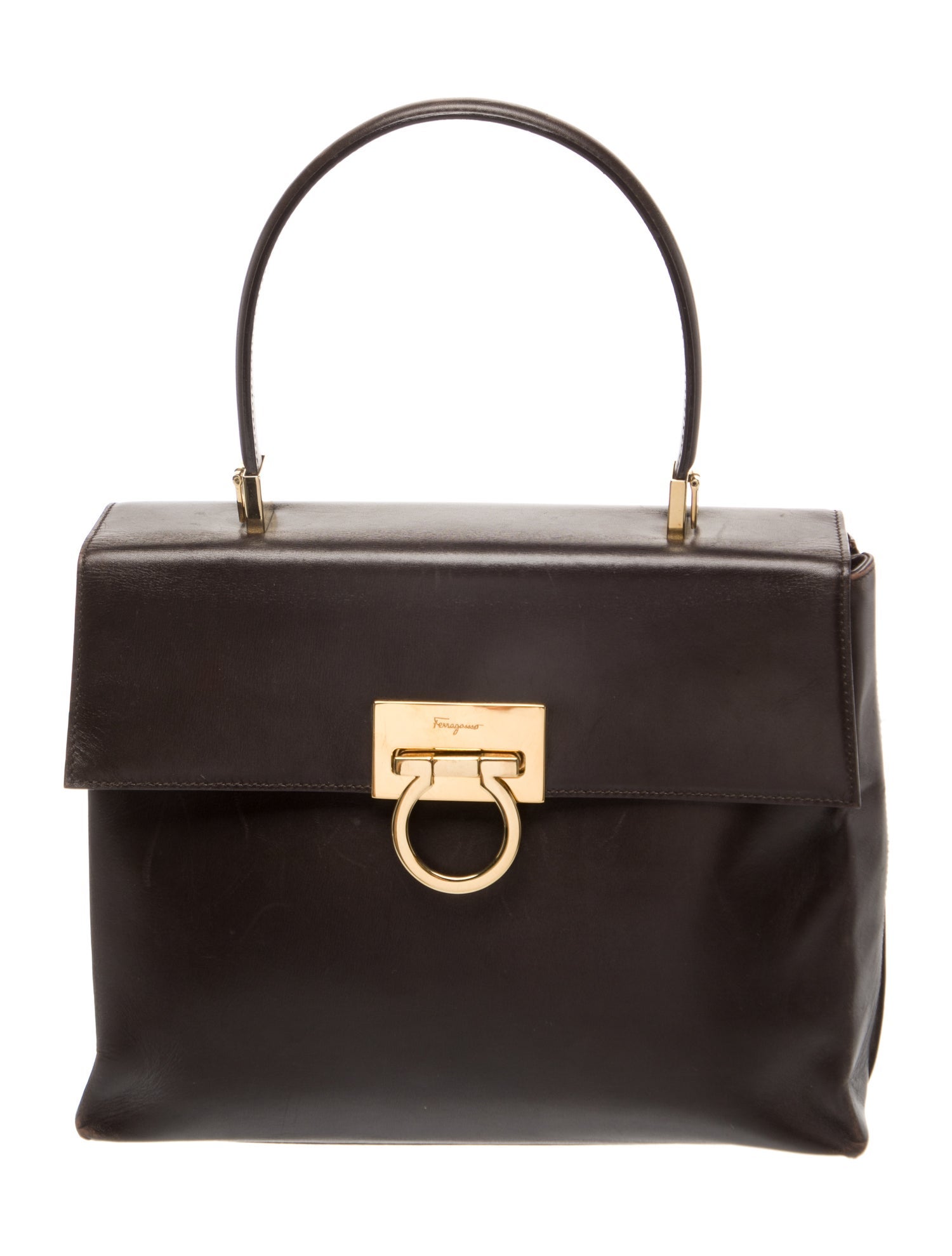 Salvatore Ferragamo Leather Top Handle Bag