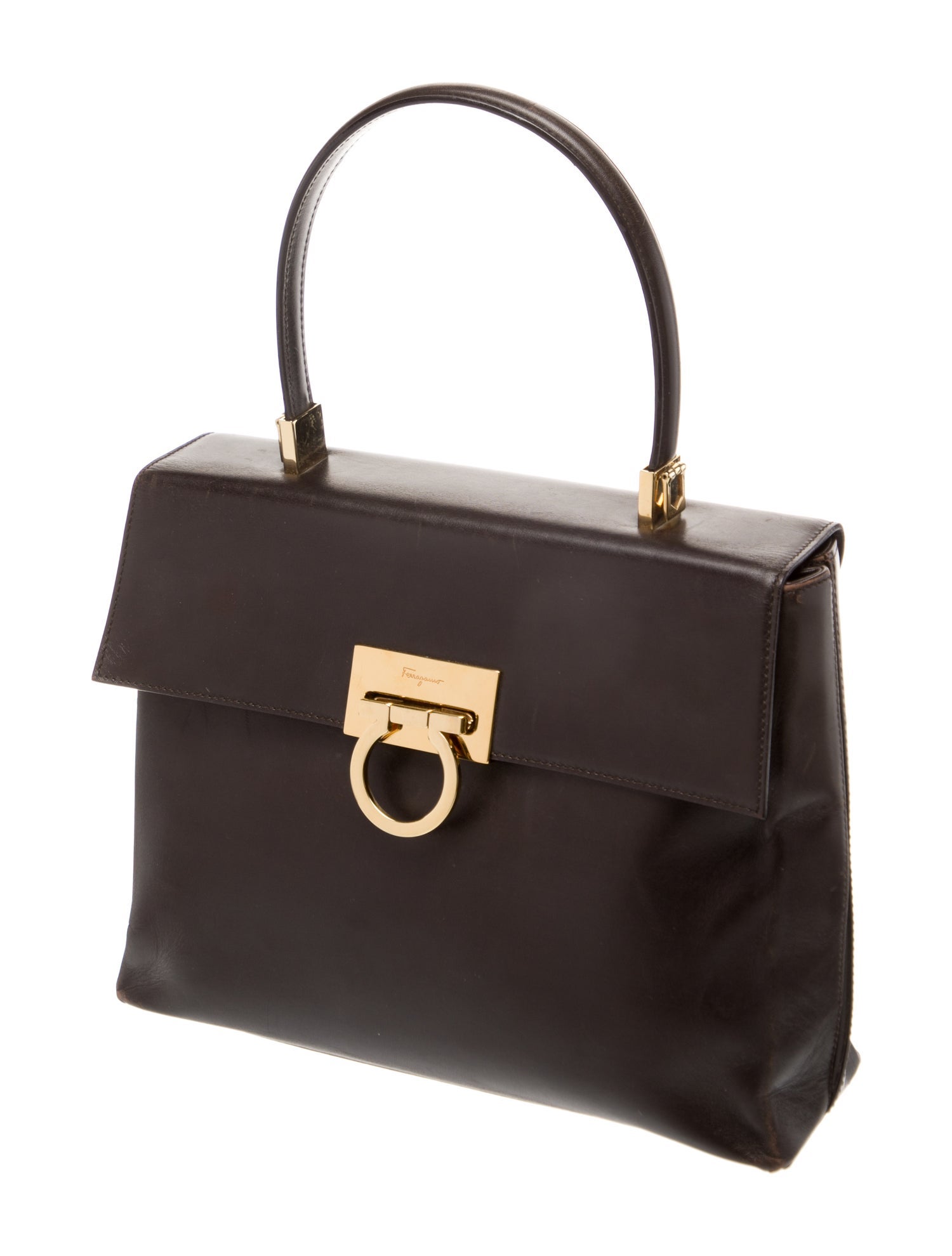 Salvatore Ferragamo Leather Top Handle Bag