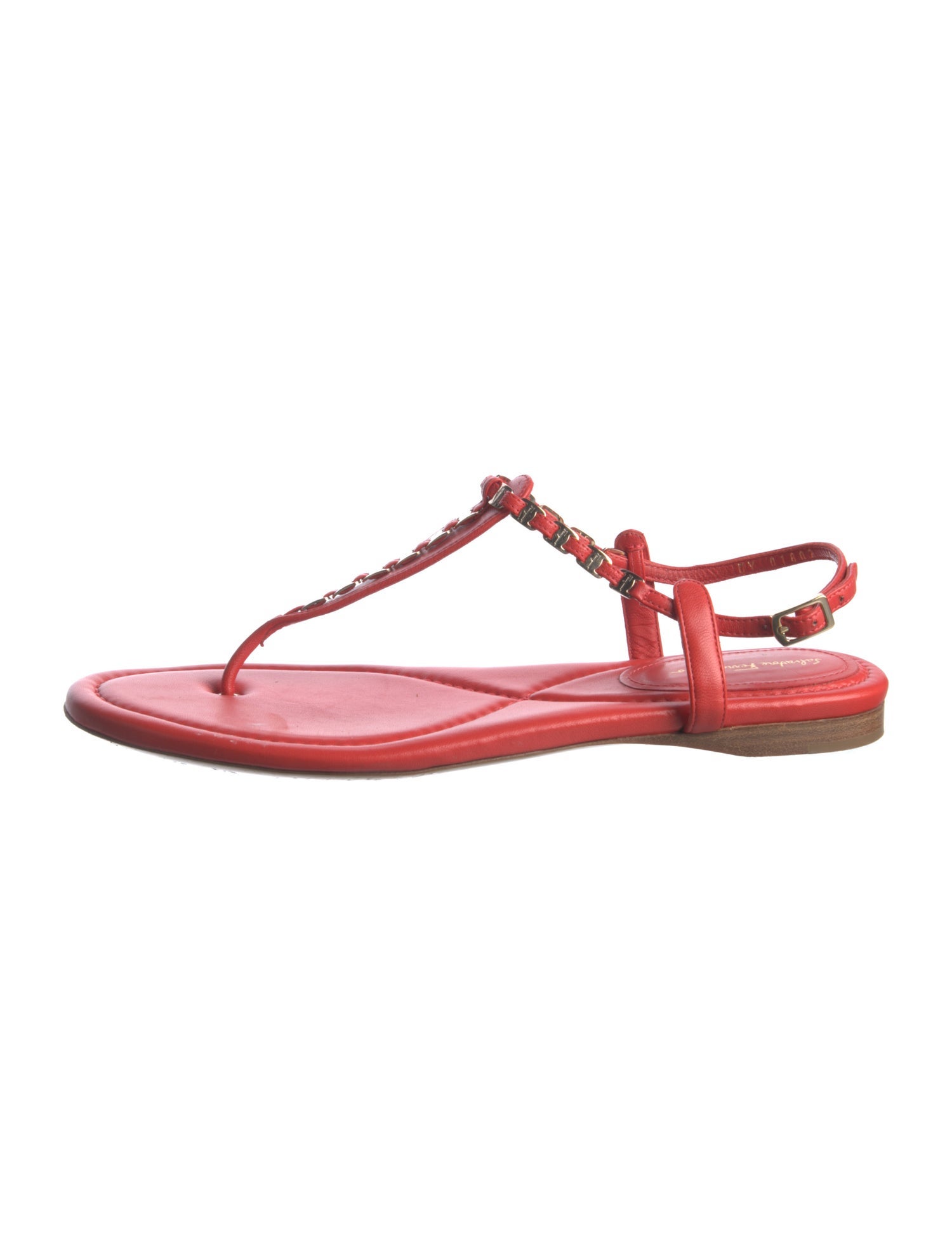 Salvatore Ferragamo Leather T-Strap Sandals