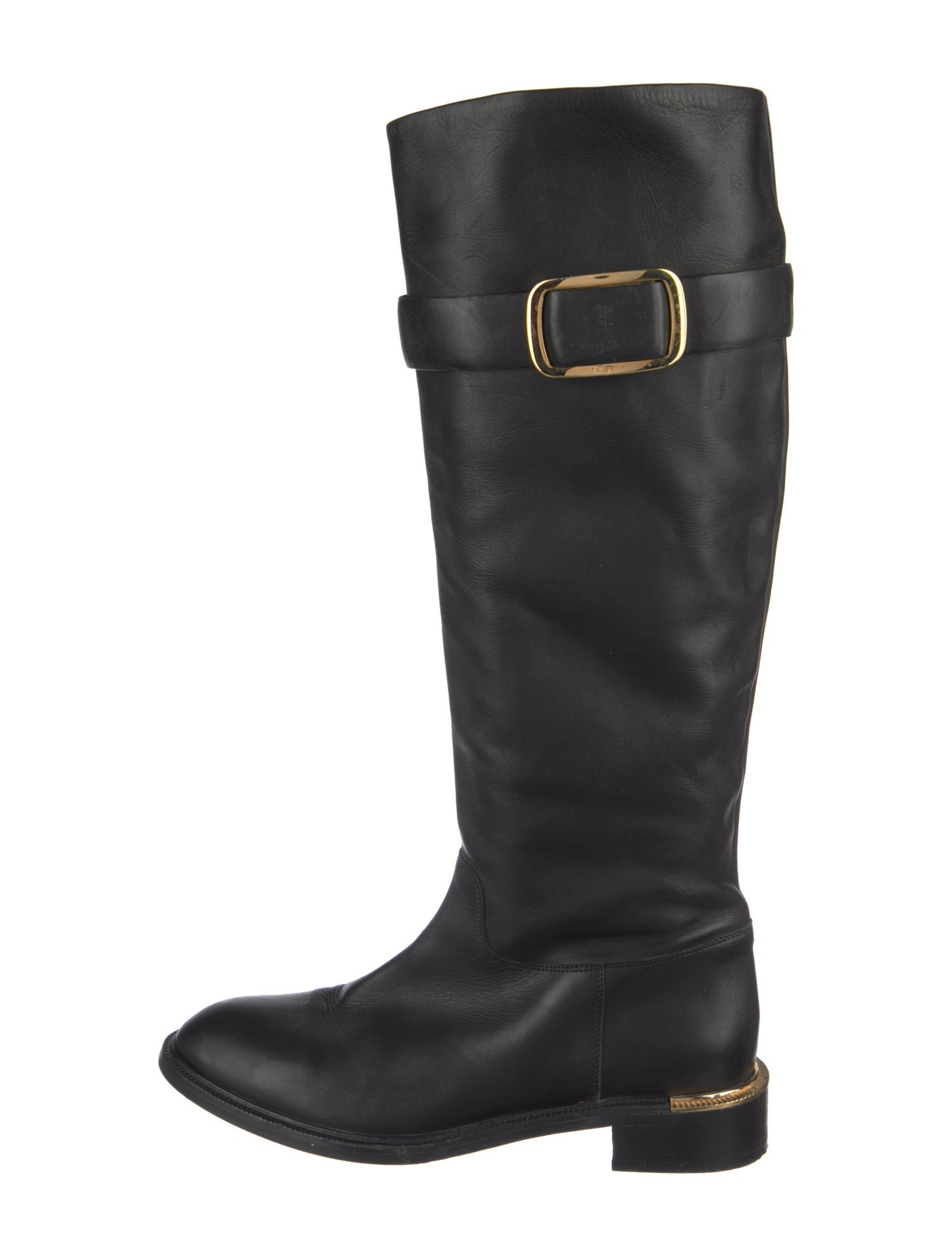 Salvatore Ferragamo Leather Riding Boots