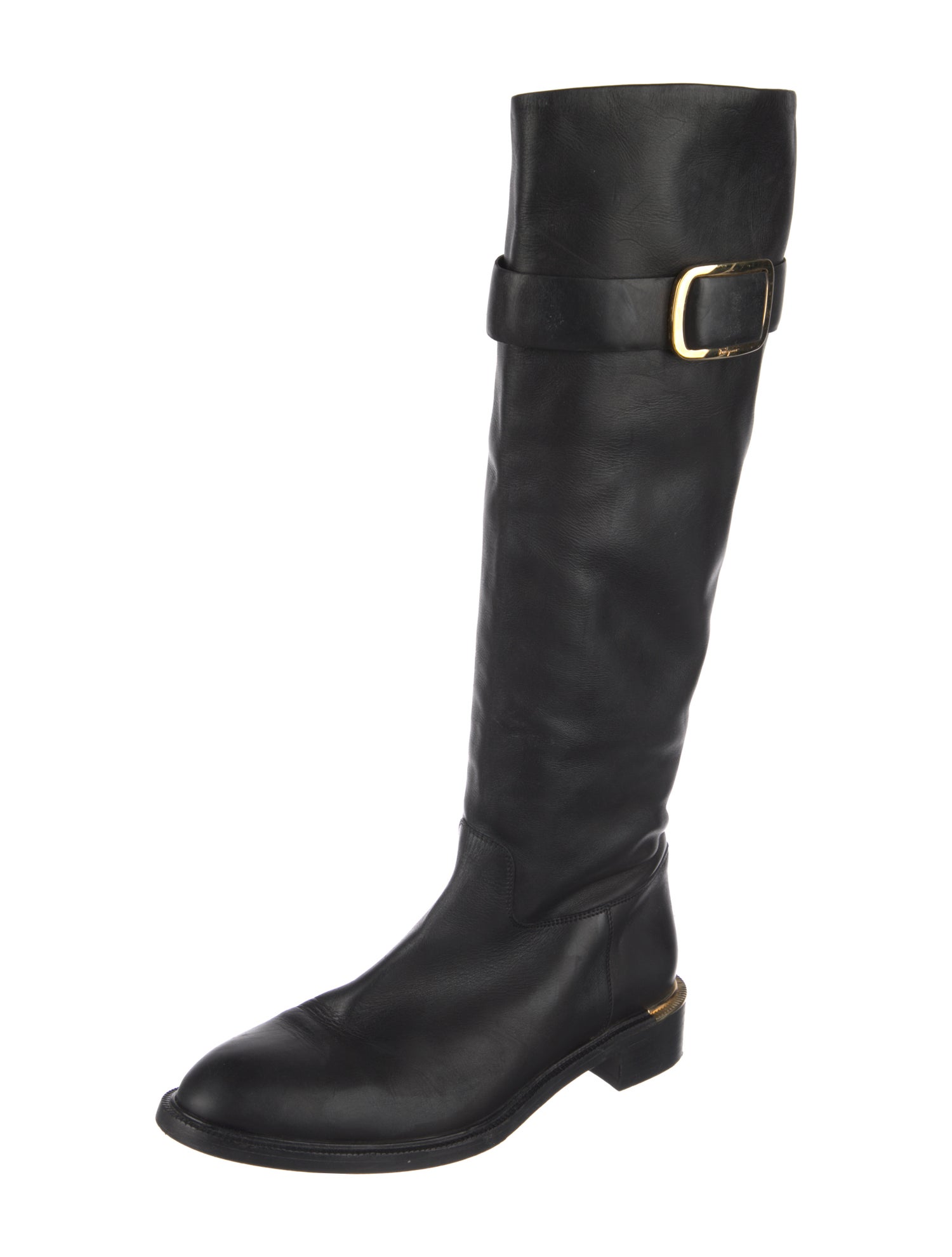 Salvatore Ferragamo Leather Riding Boots