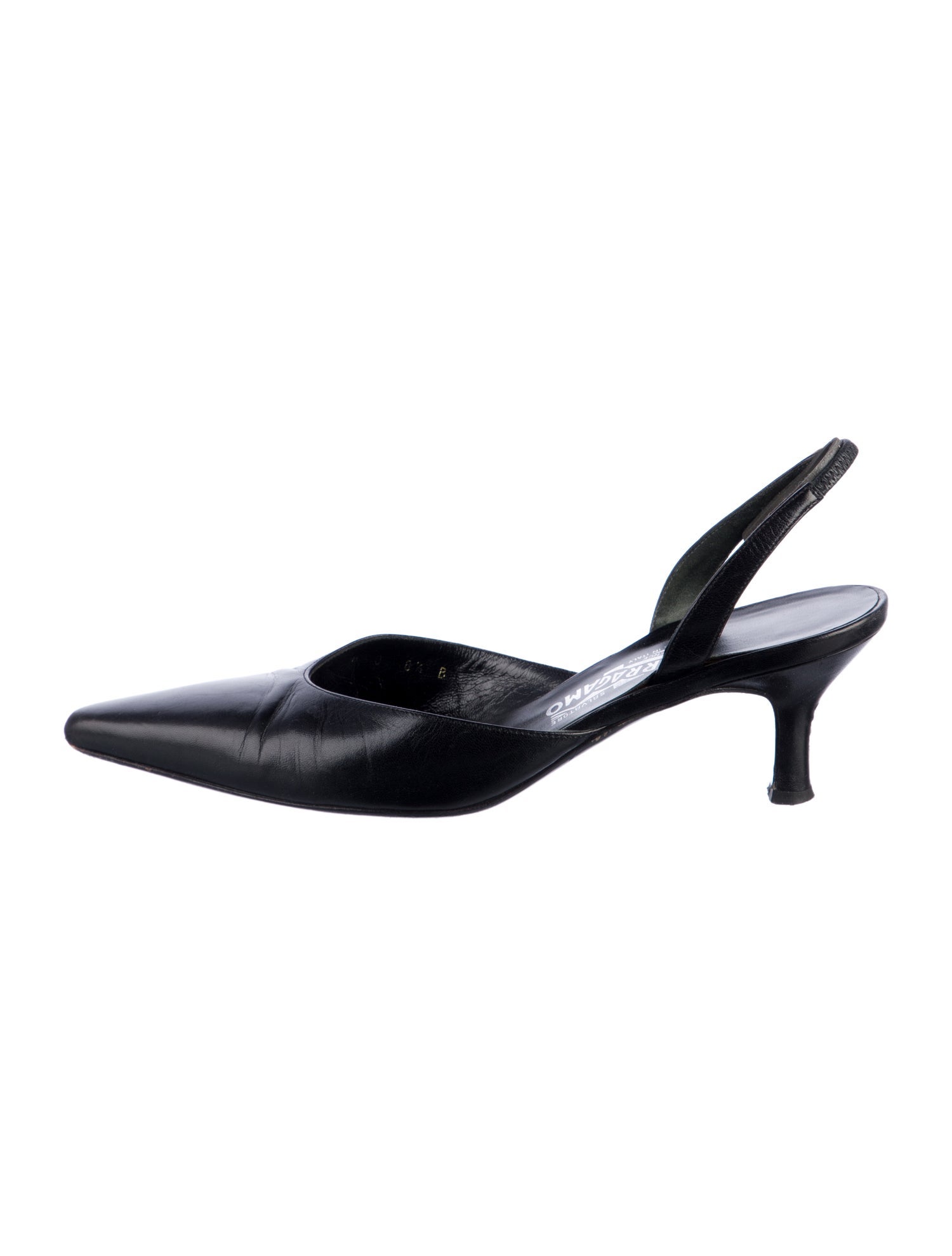 Salvatore Ferragamo Leather Slingback Pumps